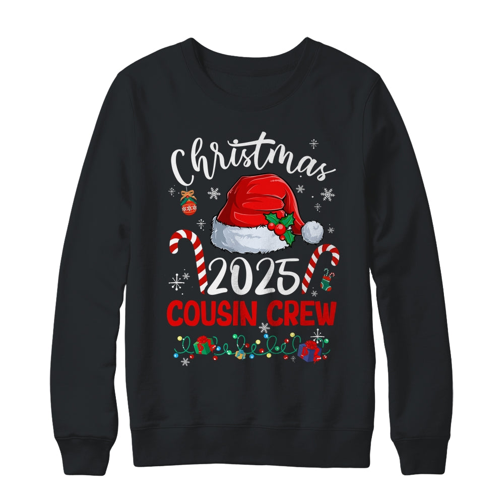 Christmas 2025 Cousin Crew Santa Hat Men Women Kids Shirt & Sweatshirt | siriusteestore