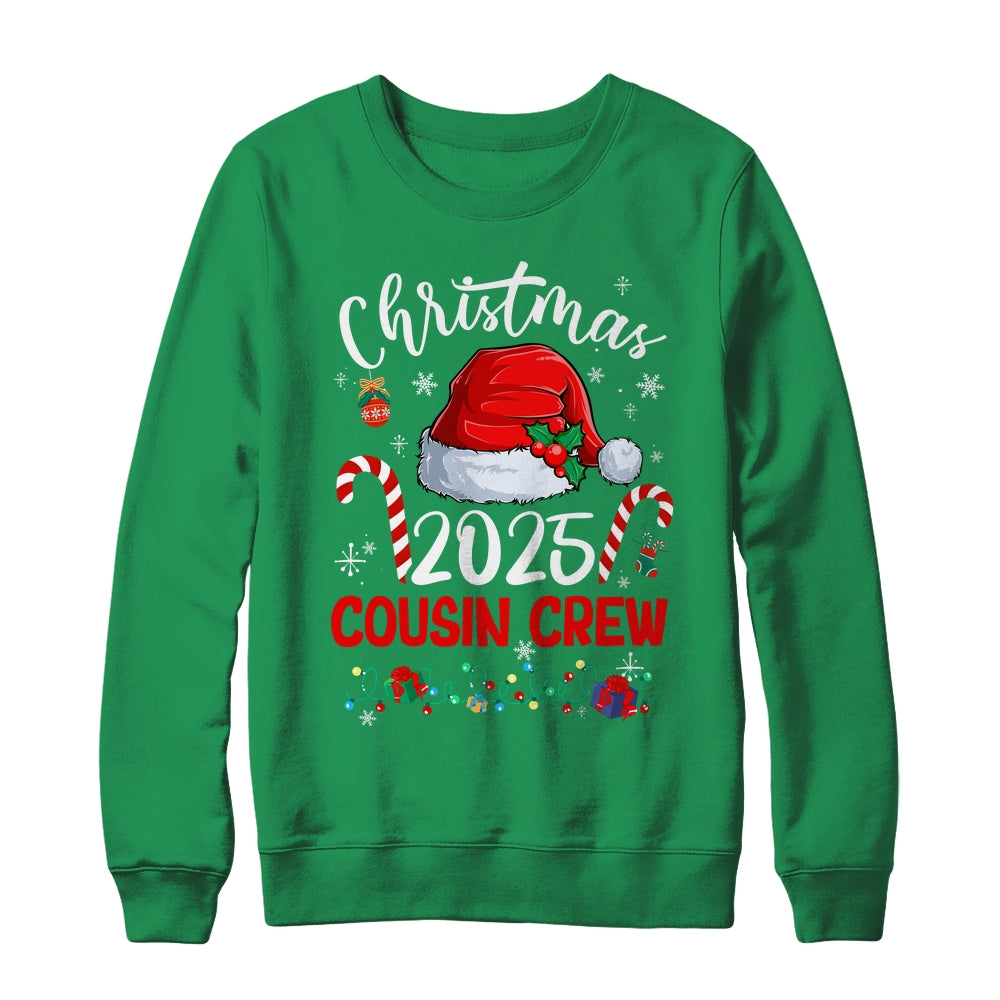 Christmas 2025 Cousin Crew Santa Hat Men Women Kids Shirt & Sweatshirt | siriusteestore