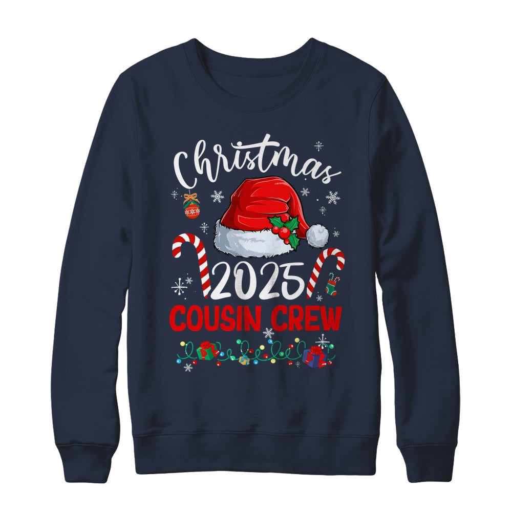 Christmas 2025 Cousin Crew Santa Hat Men Women Kids Shirt & Sweatshirt | siriusteestore