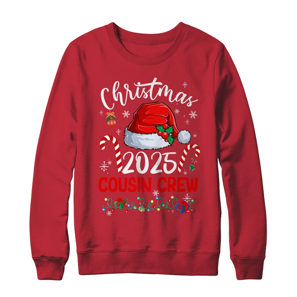 Christmas 2025 Cousin Crew Santa Hat Men Women Kids Shirt & Sweatshirt | siriusteestore