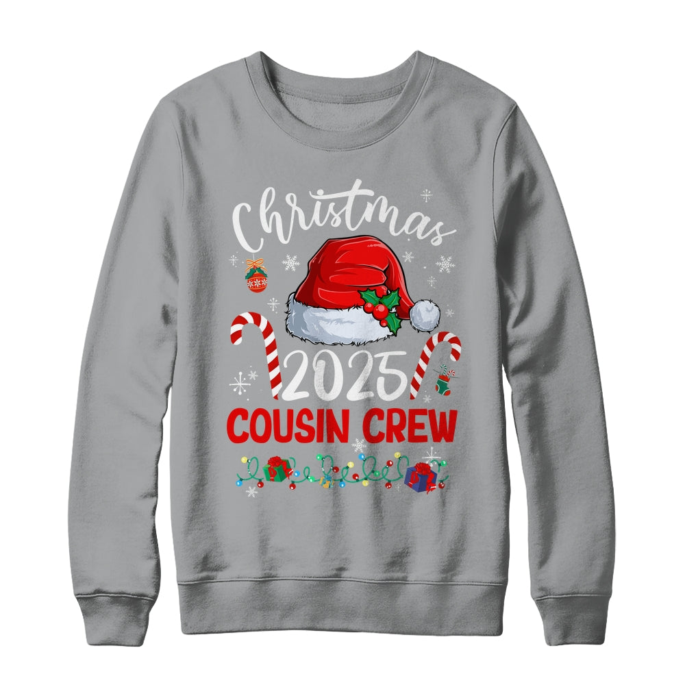 Christmas 2025 Cousin Crew Santa Hat Men Women Kids Shirt & Sweatshirt | siriusteestore