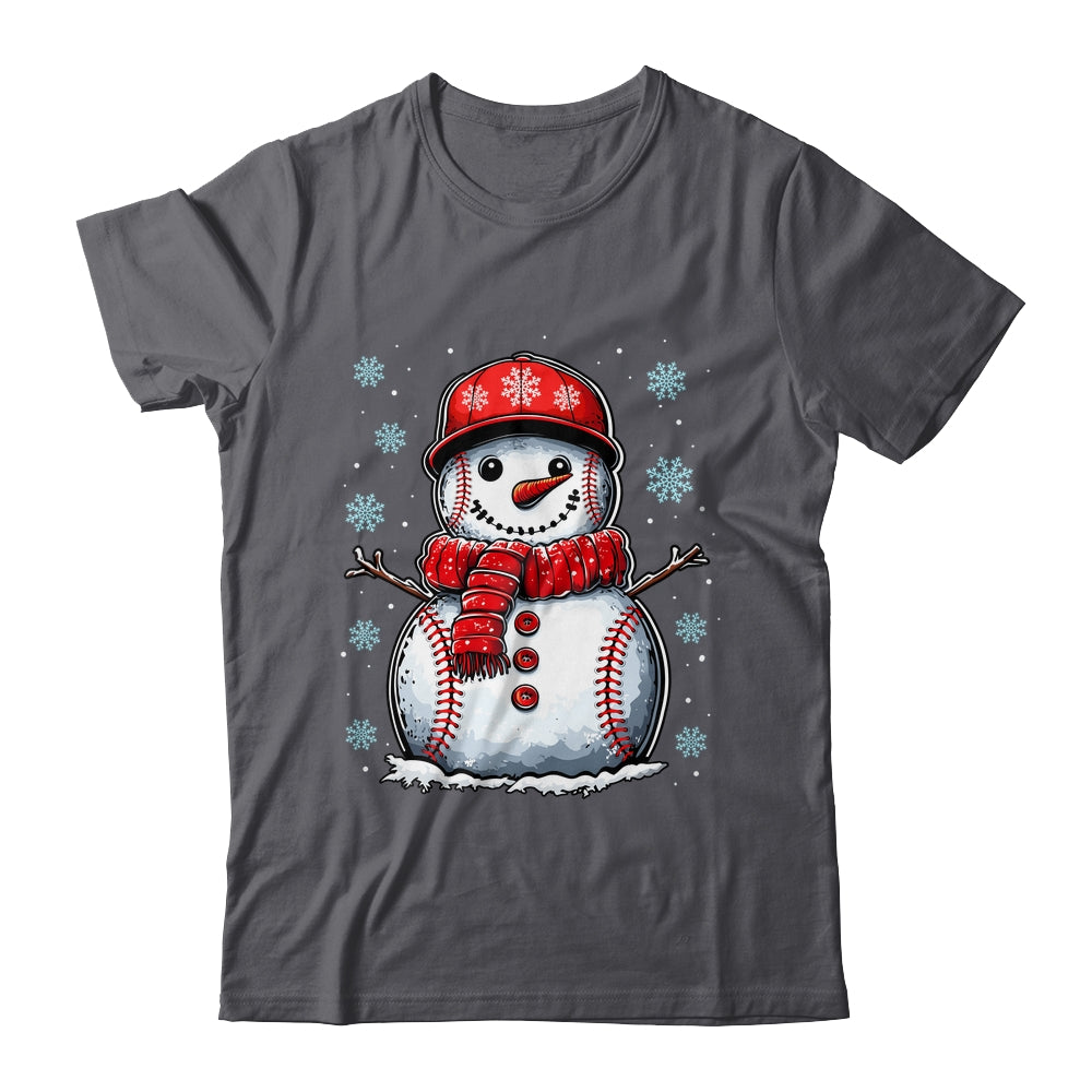 Christmas Baseball Snowman Boys Baseball Christmas Women Men Shirt & Sweatshirt | siriusteestore