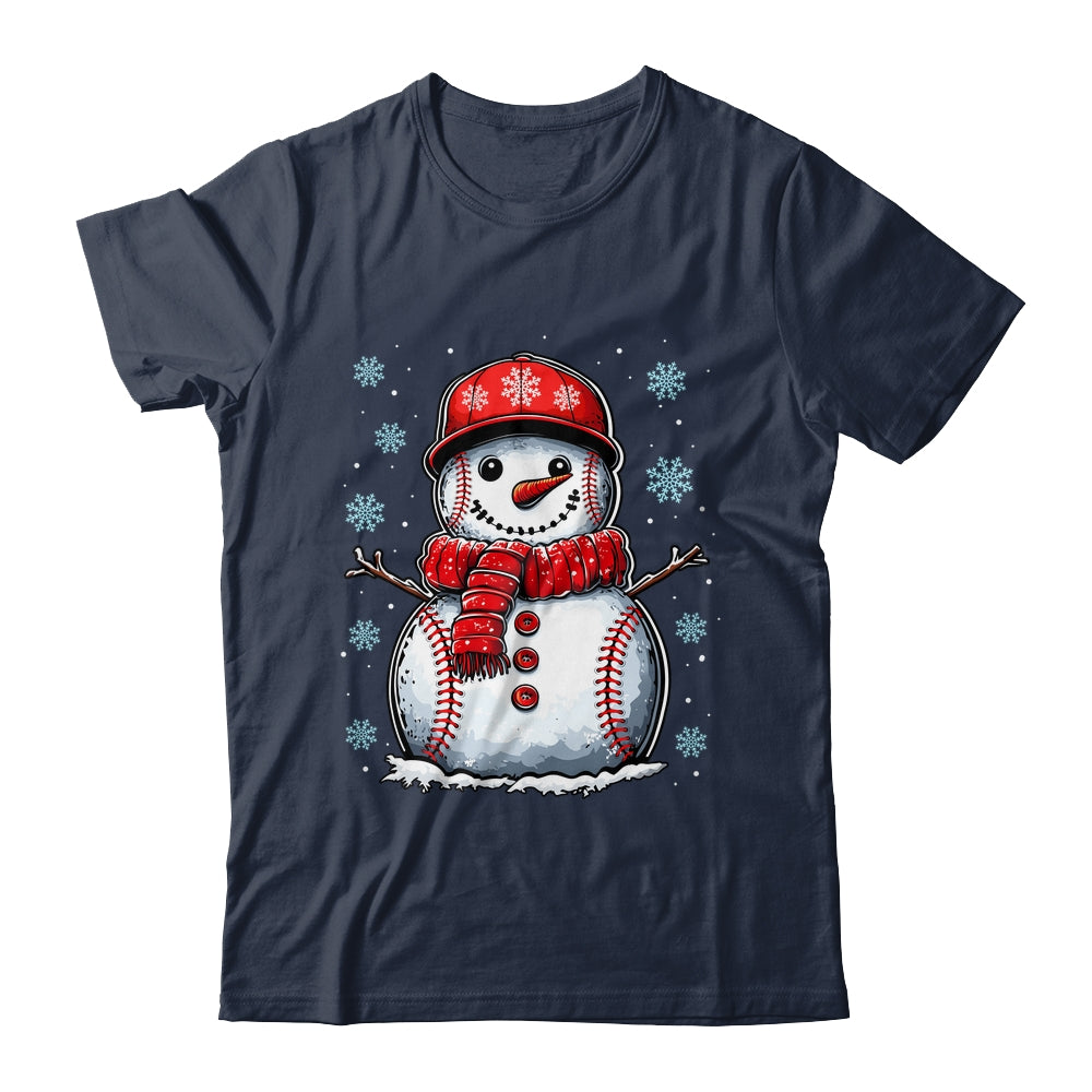 Christmas Baseball Snowman Boys Baseball Christmas Women Men Shirt & Sweatshirt | siriusteestore
