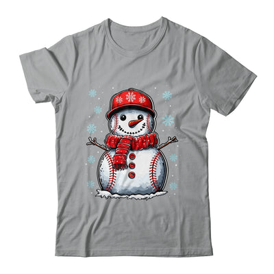 Christmas Baseball Snowman Boys Baseball Christmas Women Men Shirt & Sweatshirt | siriusteestore