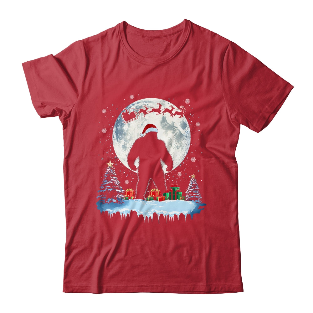 Christmas Bigfoot Santa Hat Tree Sleigh Moon Reindeer Snow Shirt & Sweatshirt | siriusteestore