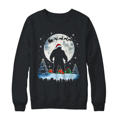 Christmas Bigfoot Santa Hat Tree Sleigh Moon Reindeer Snow Shirt & Sweatshirt | siriusteestore