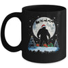 Christmas Bigfoot Santa Hat Tree Sleigh Moon Reindeer Snow Mug | siriusteestore