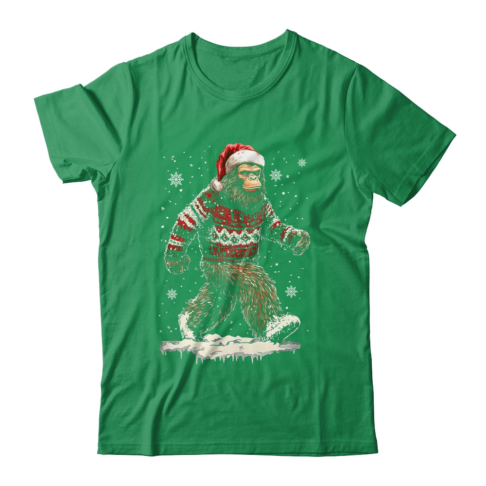 Christmas Bigfoot Sasquatch Funny Bigfoot Ugly Christmas Shirt & Sweatshirt | siriusteestore