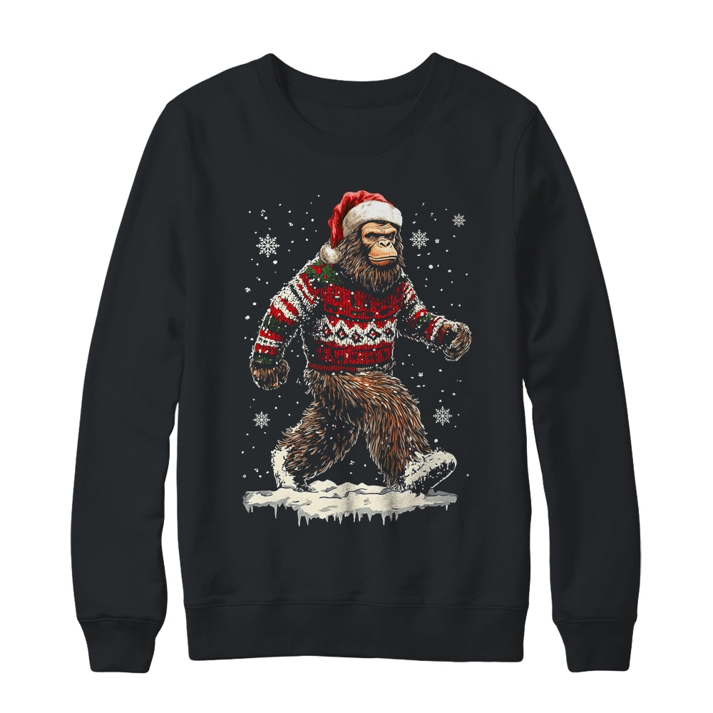 Christmas Bigfoot Sasquatch Funny Bigfoot Ugly Christmas Shirt & Sweatshirt | siriusteestore