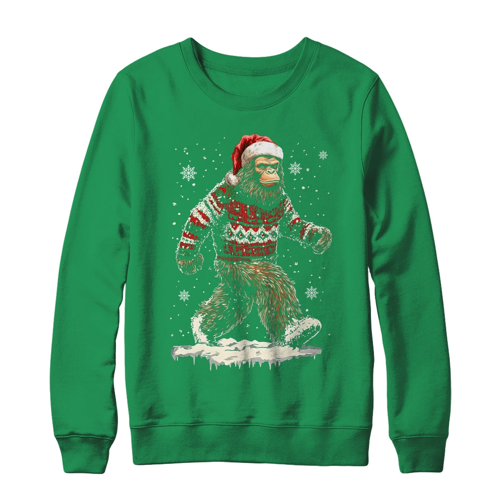 Christmas Bigfoot Sasquatch Funny Bigfoot Ugly Christmas Shirt & Sweatshirt | siriusteestore