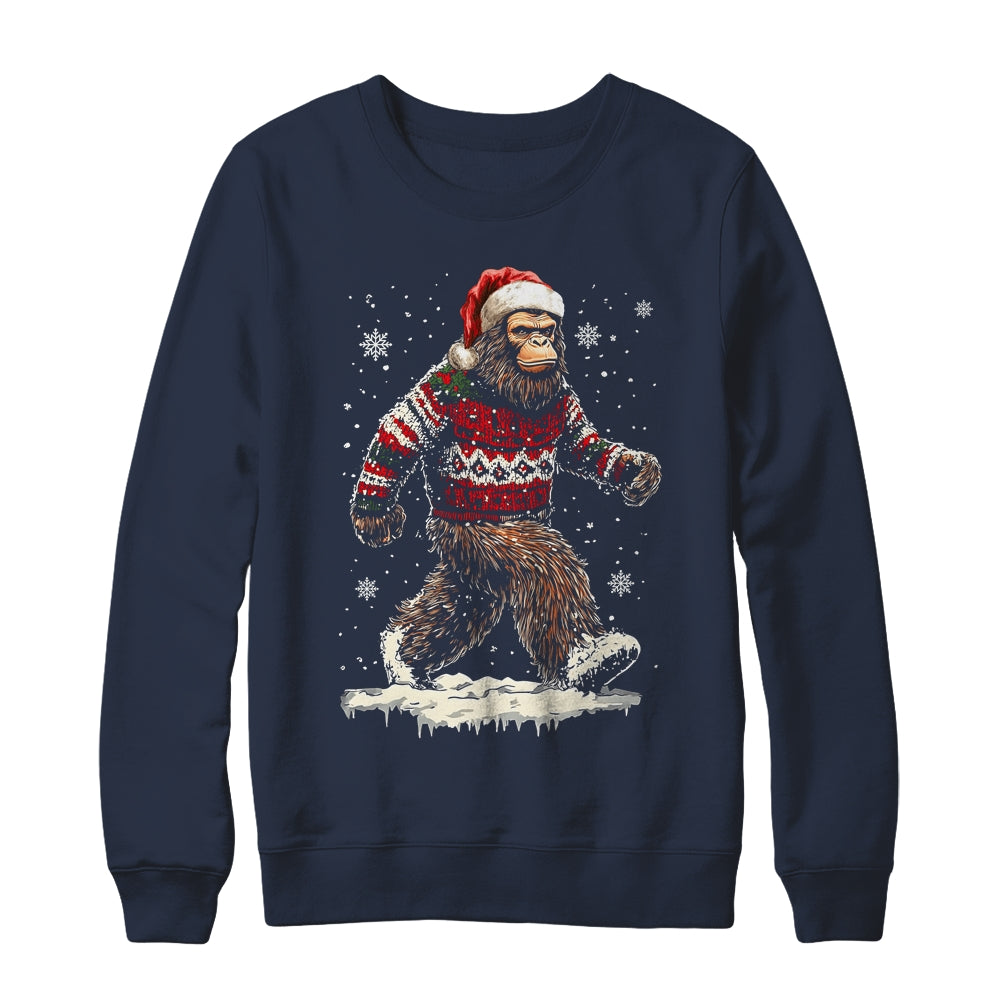Christmas Bigfoot Sasquatch Funny Bigfoot Ugly Christmas Shirt & Sweatshirt | siriusteestore