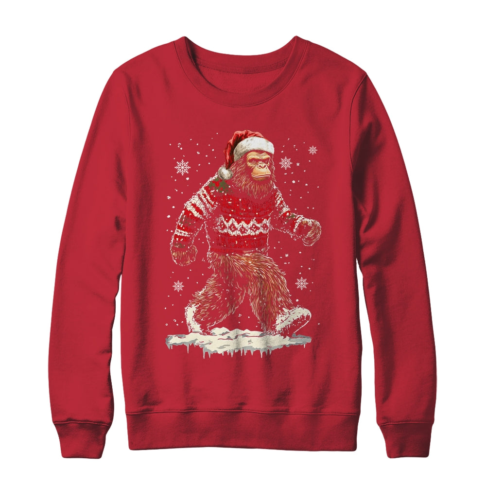 Christmas Bigfoot Sasquatch Funny Bigfoot Ugly Christmas Shirt & Sweatshirt | siriusteestore