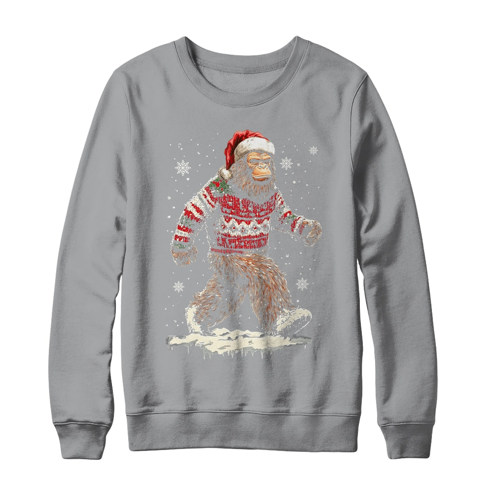 Christmas Bigfoot Sasquatch Funny Bigfoot Ugly Christmas Shirt & Sweatshirt | siriusteestore