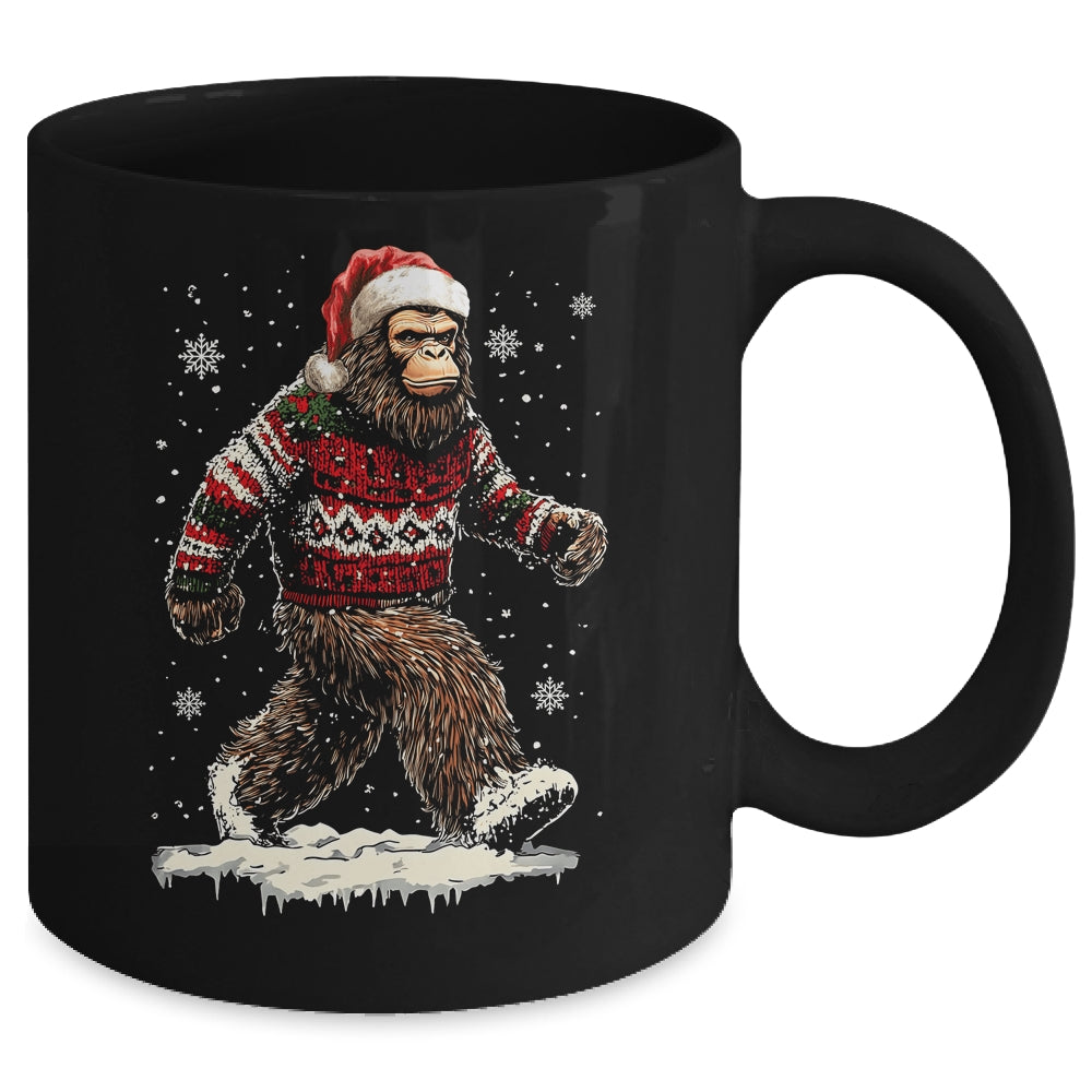 Christmas Bigfoot Sasquatch Funny Bigfoot Ugly Christmas Mug | siriusteestore