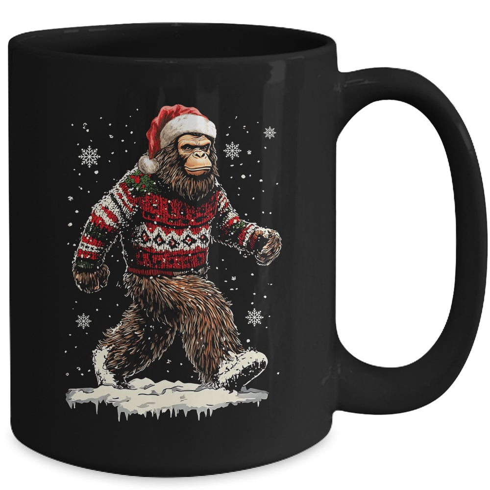 Christmas Bigfoot Sasquatch Funny Bigfoot Ugly Christmas Mug | siriusteestore