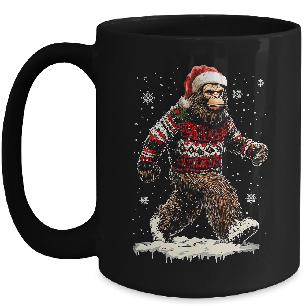 Christmas Bigfoot Sasquatch Funny Bigfoot Ugly Christmas Mug | siriusteestore