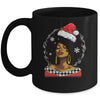 Christmas Black African American Santa Hat Xmas Afro Woman Mug | siriusteestore