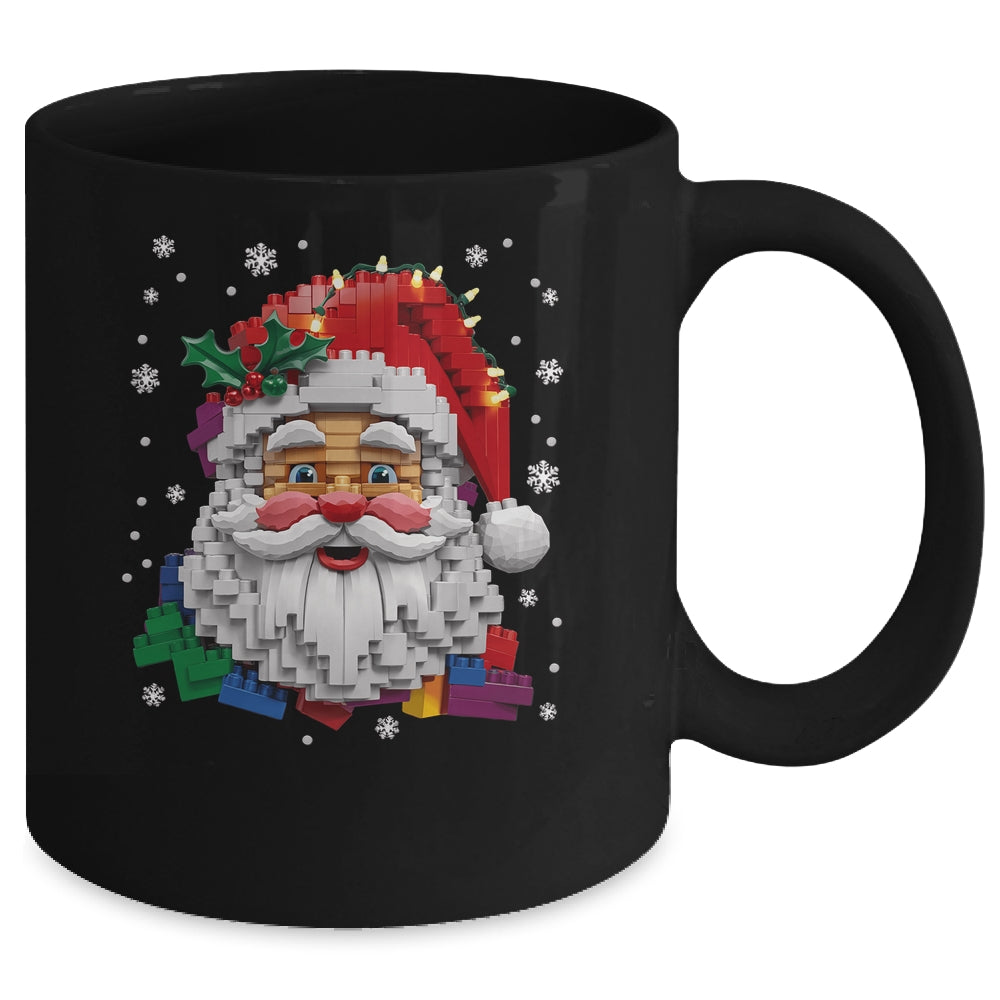 Christmas Builder Block Brick Building Santa Face Mens Boys Mug | siriusteestore