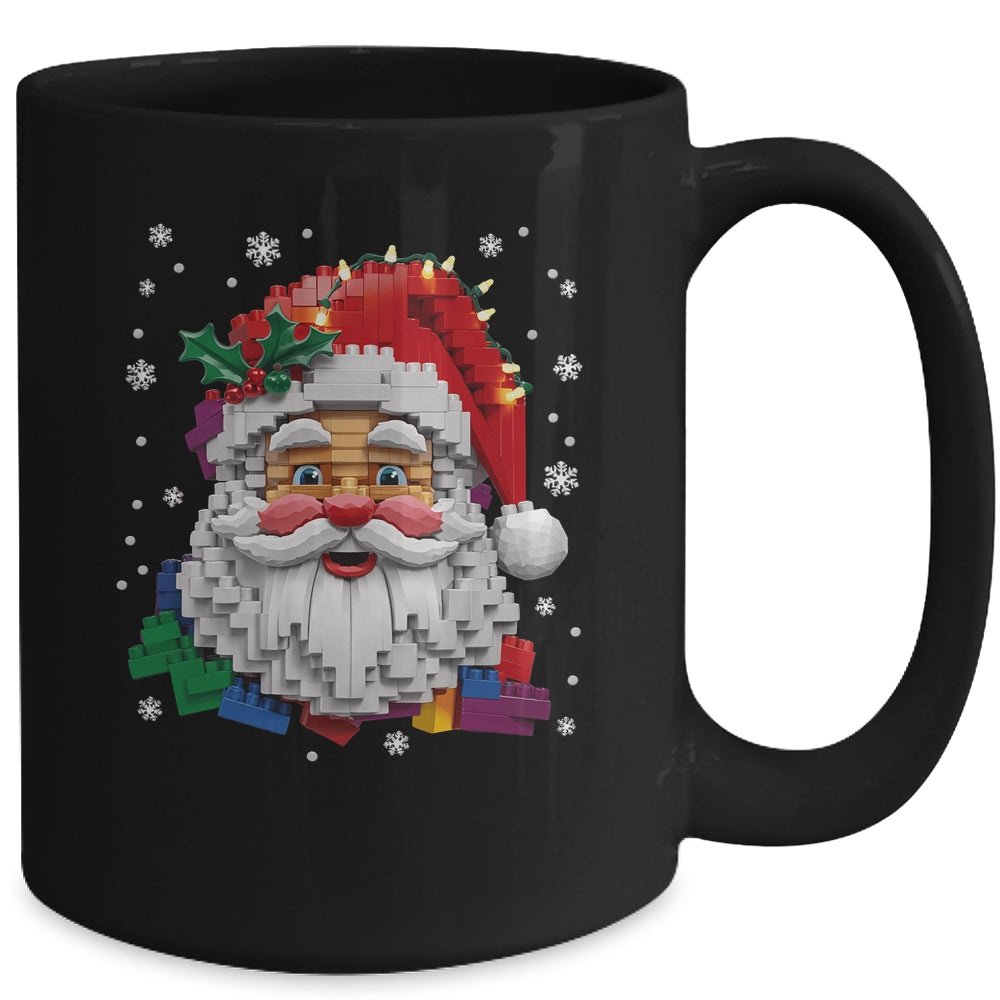 Christmas Builder Block Brick Building Santa Face Mens Boys Mug | siriusteestore