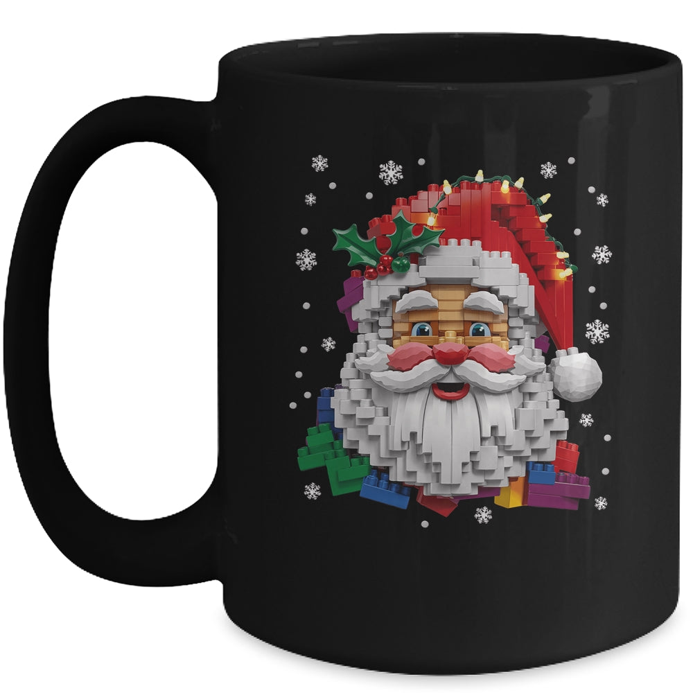 Christmas Builder Block Brick Building Santa Face Mens Boys Mug | siriusteestore