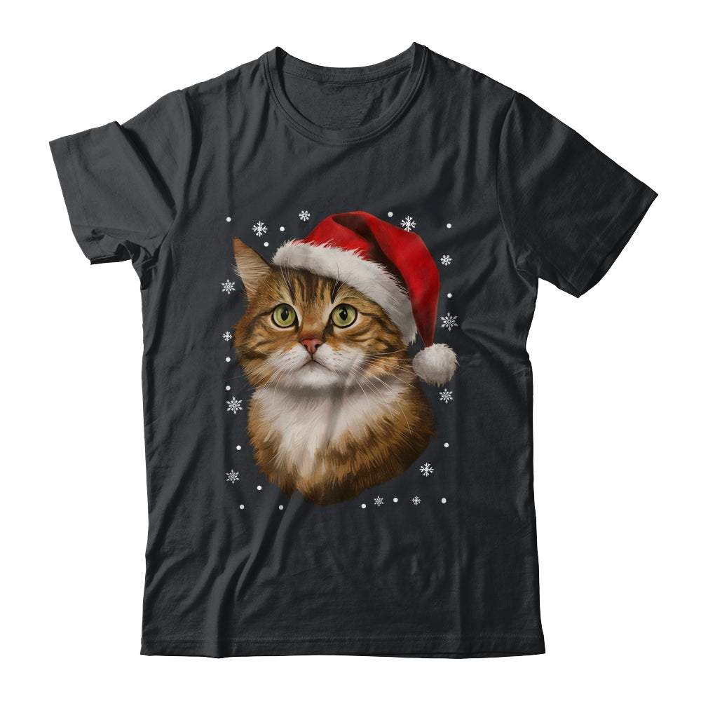 Christmas Cat Snow Xmas Graphic Cute Cat Lover Men Women Shirt & Sweatshirt | siriusteestore