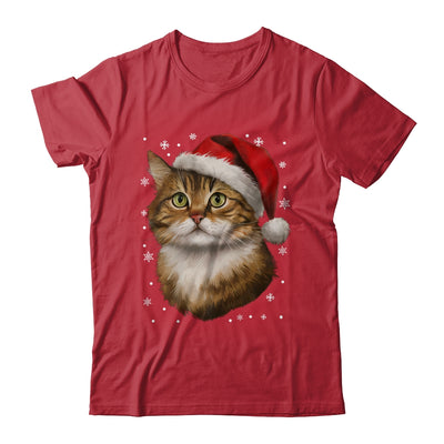 Christmas Cat Snow Xmas Graphic Cute Cat Lover Men Women Shirt & Sweatshirt | siriusteestore