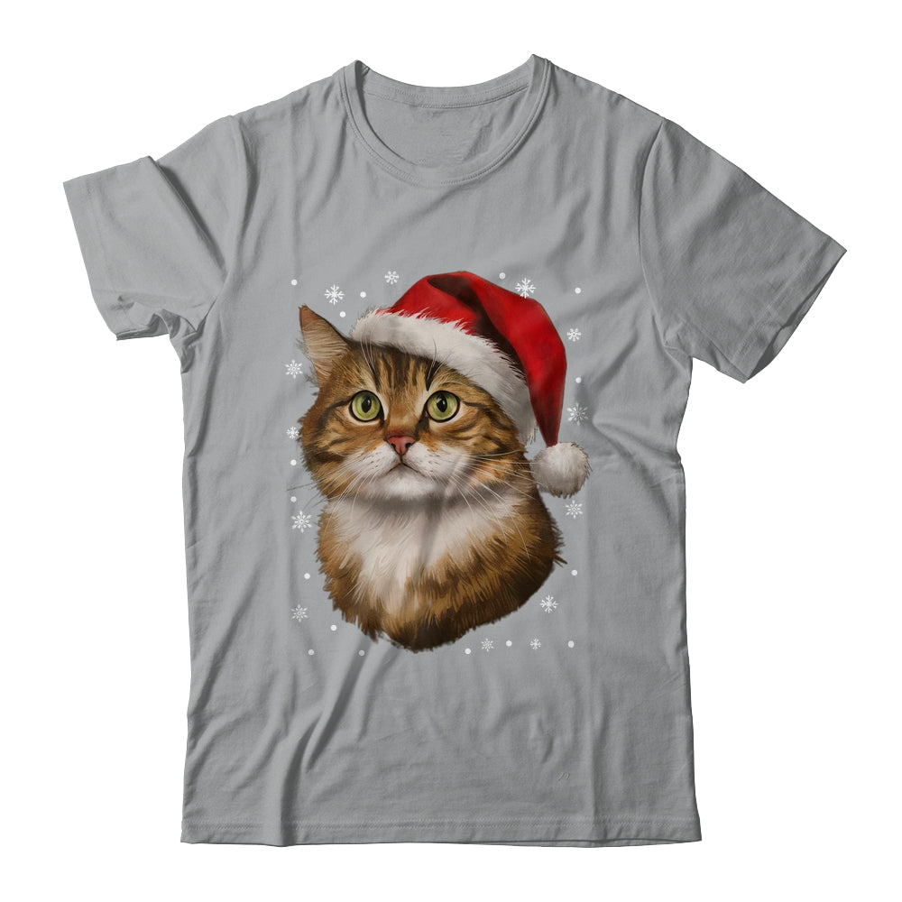 Christmas Cat Snow Xmas Graphic Cute Cat Lover Men Women Shirt & Sweatshirt | siriusteestore