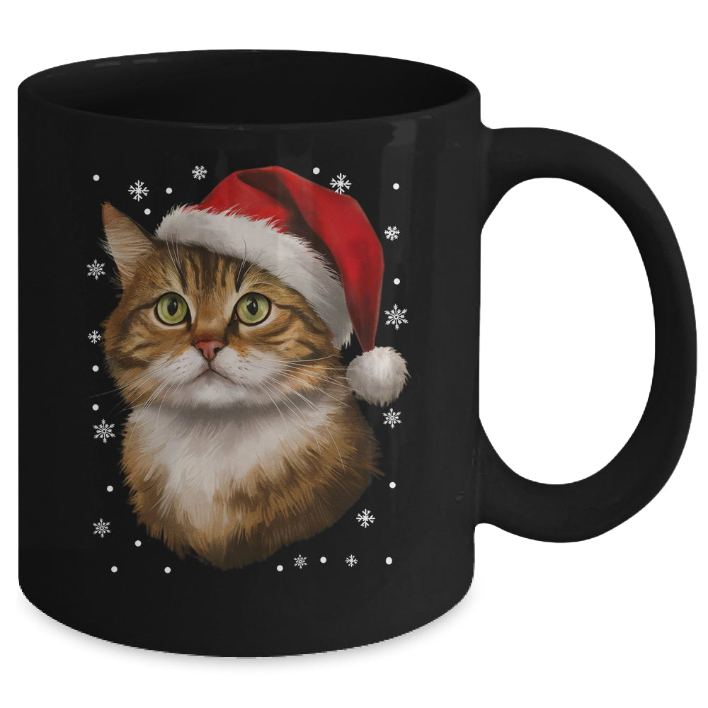 Christmas Cat Snow Xmas Graphic Cute Cat Lover Men Women Mug | siriusteestore