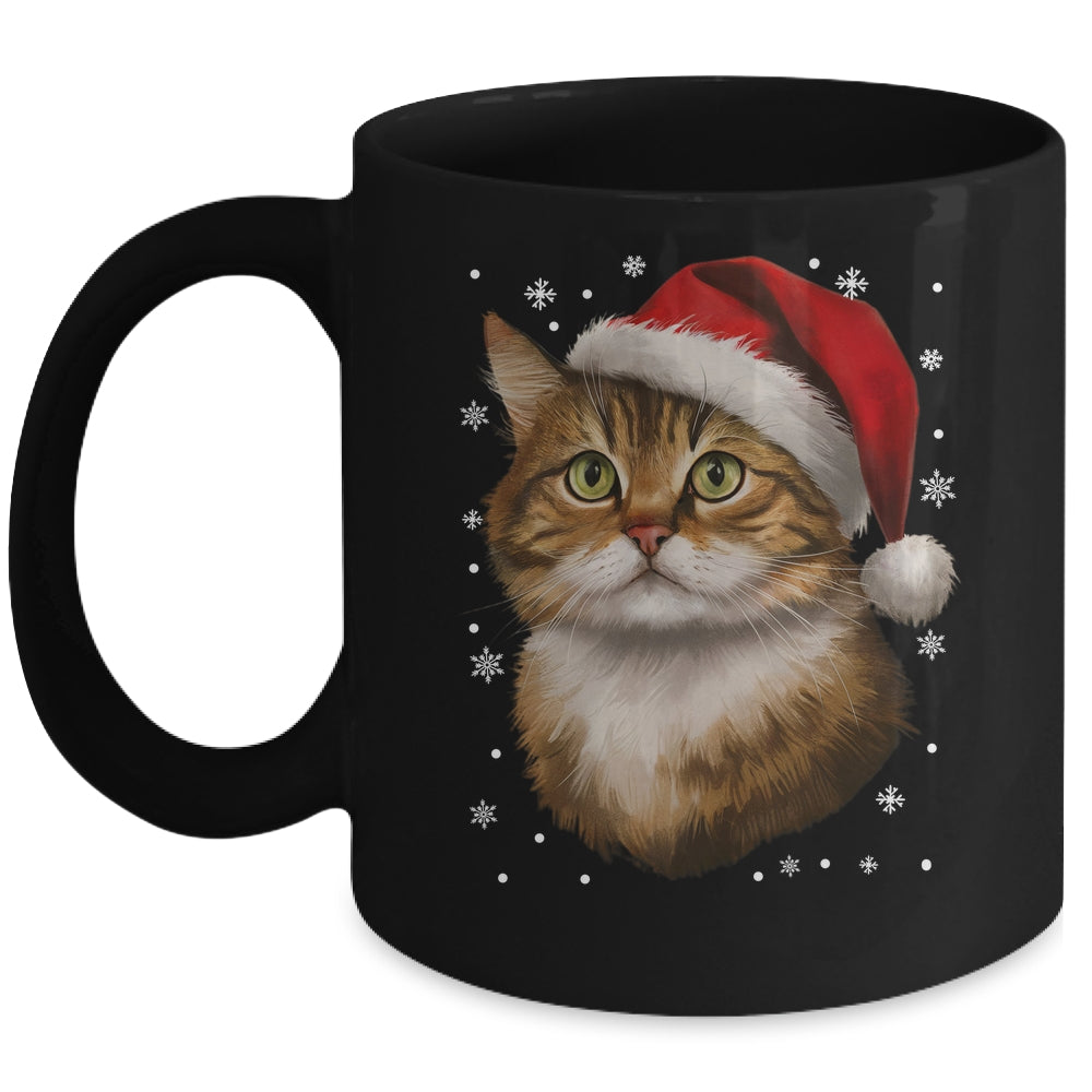 Christmas Cat Snow Xmas Graphic Cute Cat Lover Men Women Mug | siriusteestore
