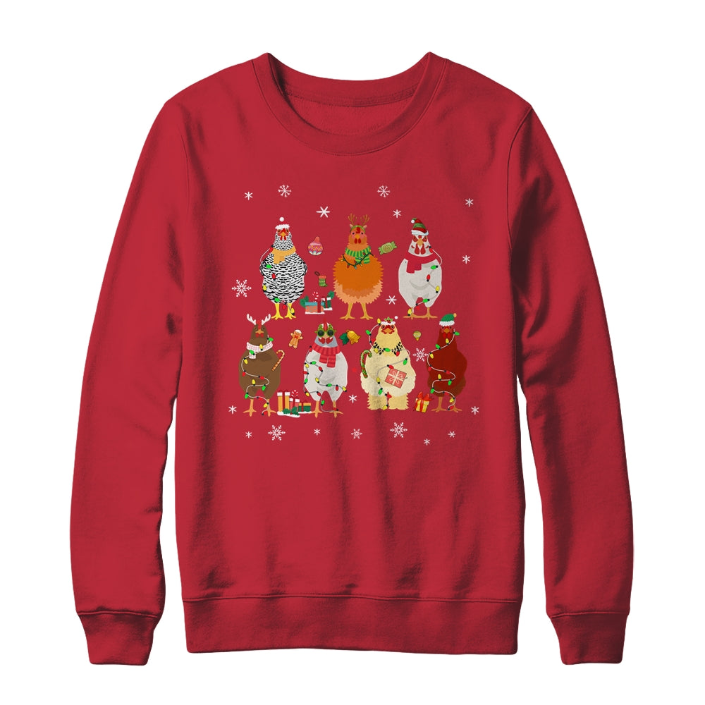 Christmas Chickens Farm Heifer Christmas For Women Shirt & Sweatshirt | siriusteestore
