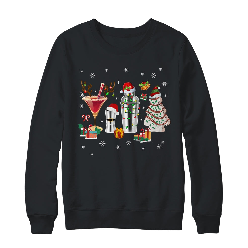 Christmas Cocktail Martini Drinking Party Bartender Shirt & Sweatshirt | siriusteestore