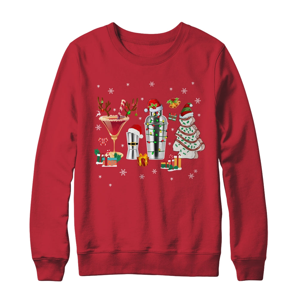 Christmas Cocktail Martini Drinking Party Bartender Shirt & Sweatshirt | siriusteestore