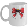 Christmas Coquette Bow Christmas Santa Bow Christmas Design Mug | siriusteestore