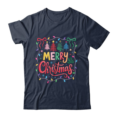 Christmas Coquette Bow Merry Christmas Tree Women Girls Shirt & Sweatshirt | siriusteestore