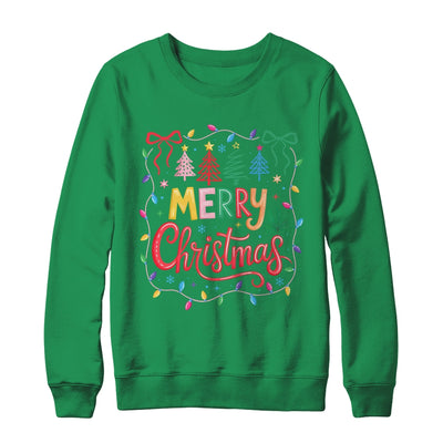 Christmas Coquette Bow Merry Christmas Tree Women Girls Shirt & Sweatshirt | siriusteestore