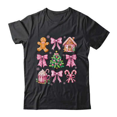 Christmas Coquette Bow Pink Gingerbread Xmas Girls Holiday Shirt & Sweatshirt | siriusteestore