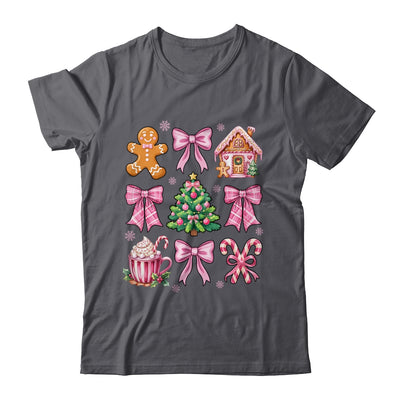 Christmas Coquette Bow Pink Gingerbread Xmas Girls Holiday Shirt & Sweatshirt | siriusteestore