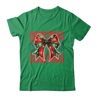 Christmas Coquette Bow Retro Christmas Season Girls Women Shirt & Sweatshirt | siriusteestore