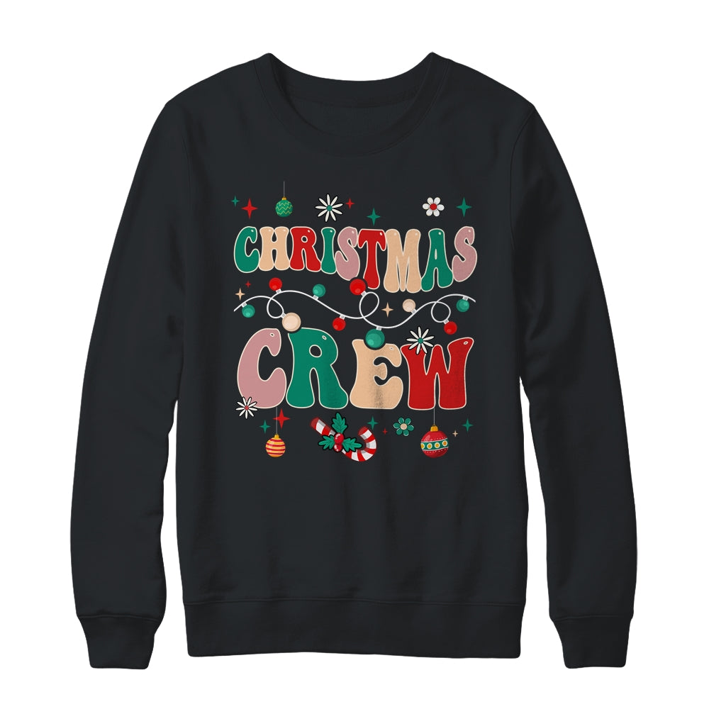Christmas Crew Xmas Lights Happy Holiday Women Girl Groovy Shirt & Sweatshirt | siriusteestore