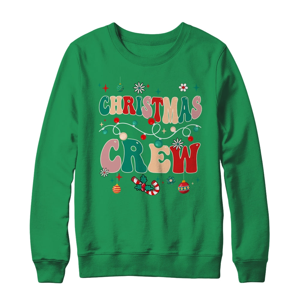Christmas Crew Xmas Lights Happy Holiday Women Girl Groovy Shirt & Sweatshirt | siriusteestore