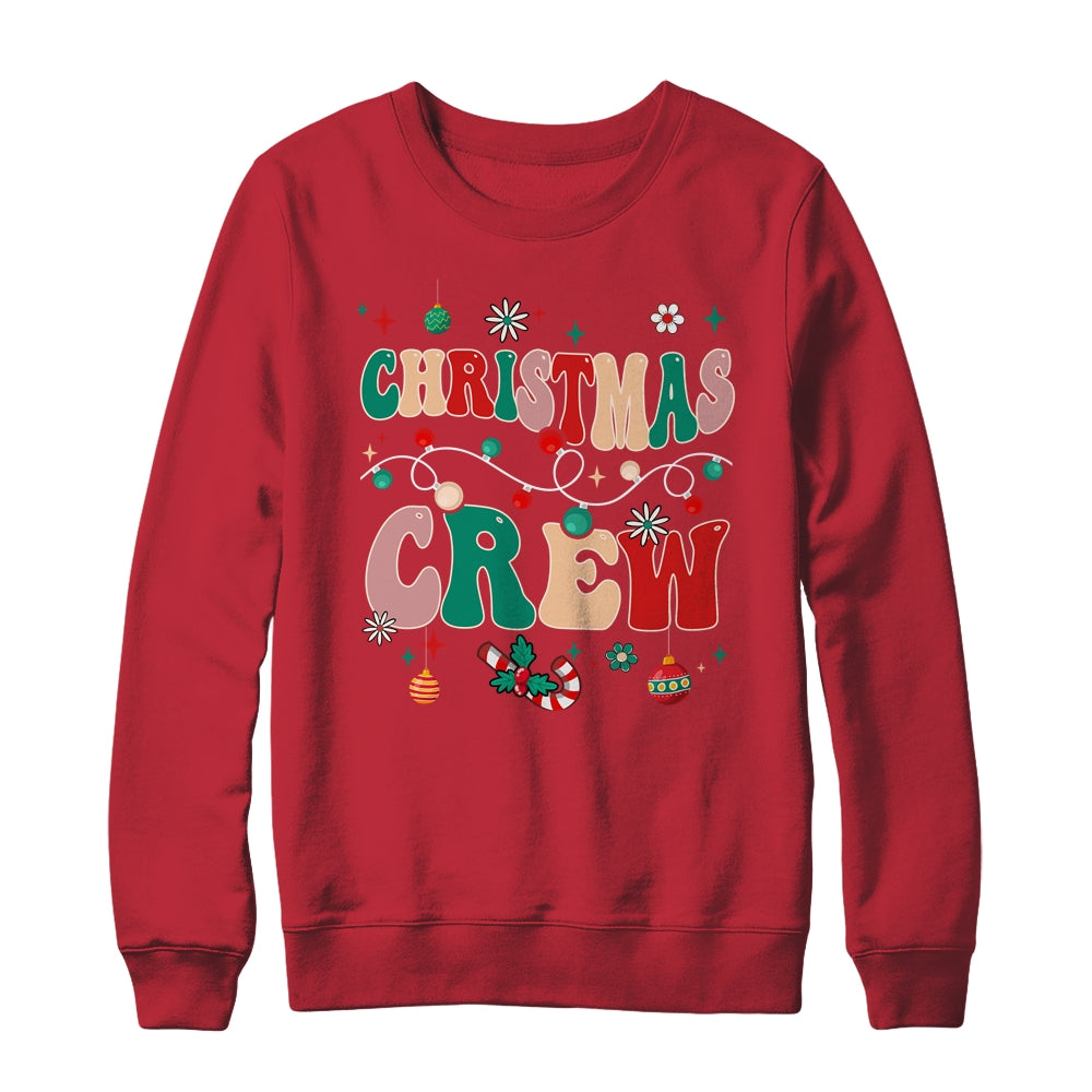 Christmas Crew Xmas Lights Happy Holiday Women Girl Groovy Shirt & Sweatshirt | siriusteestore