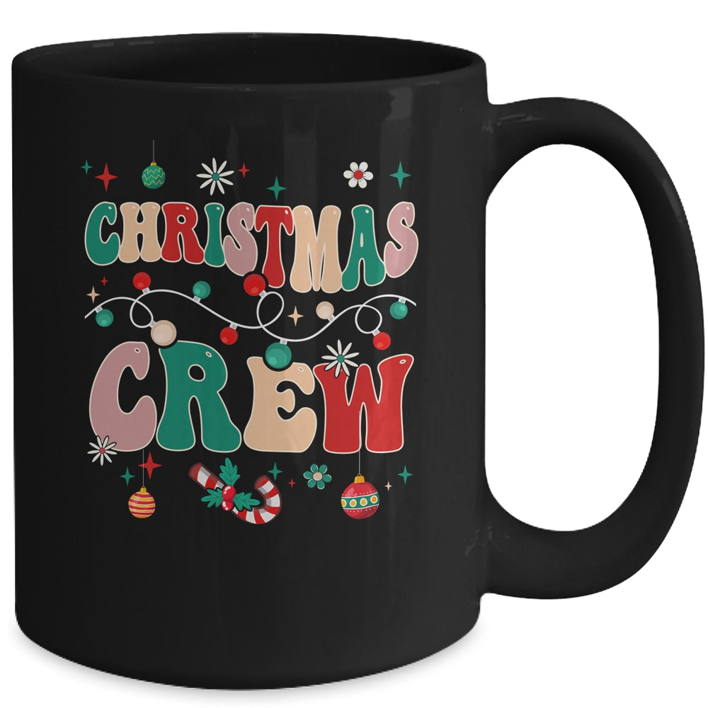 Christmas Crew Xmas Lights Happy Holiday Women Girl Groovy Mug | siriusteestore