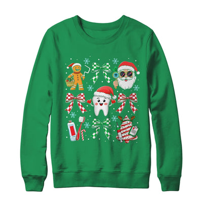 Christmas Dental Squad Crew Dentist Assistant Bow Coquette Shirt & Sweatshirt | siriusteestore