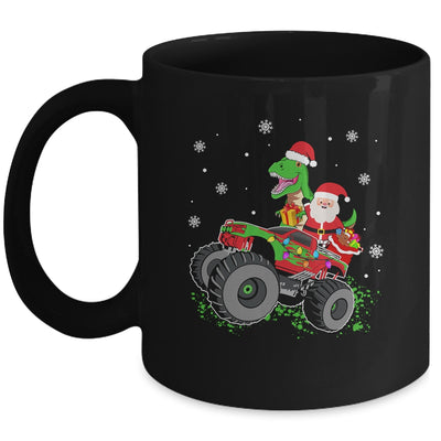 Christmas Family Matching Santa Truck Dinosaur Boys Kids Mug | siriusteestore