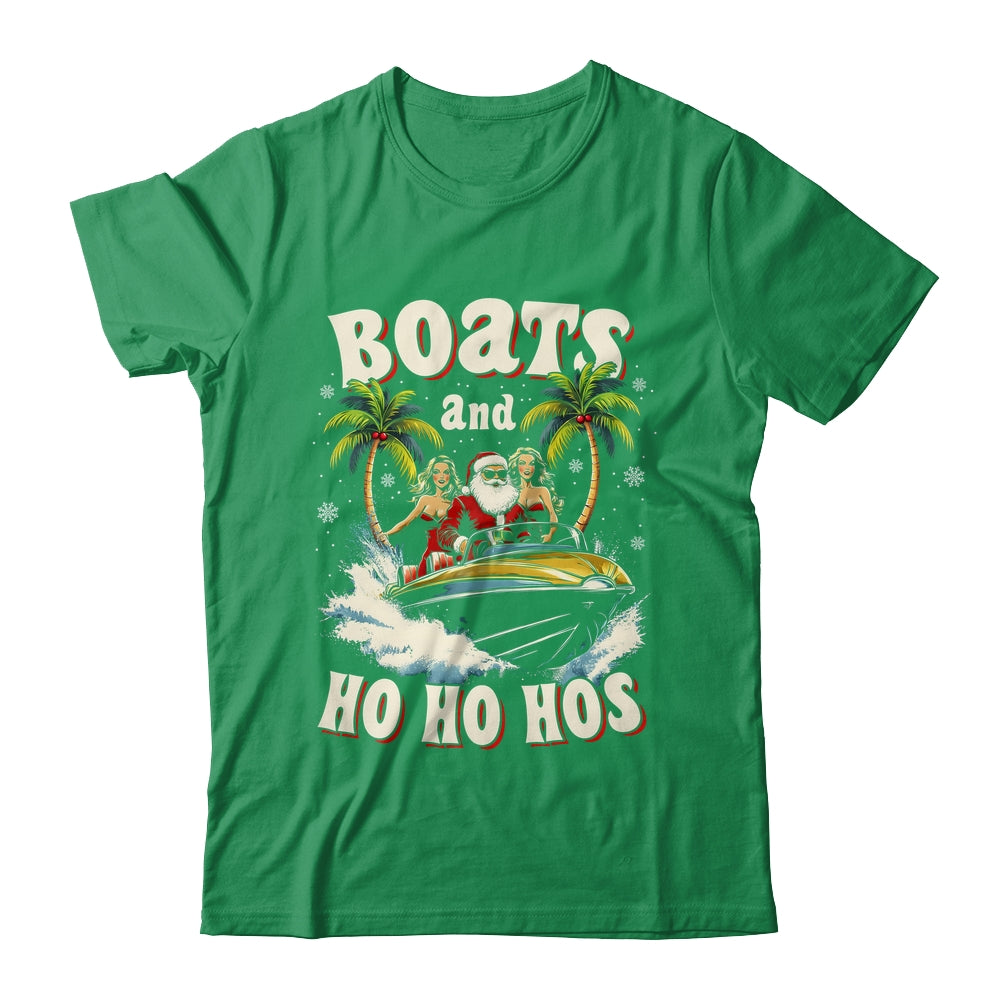 Christmas Funny Santa Boats And Ho Ho Hos Boat Captain Men Shirt & Sweatshirt | siriusteestore