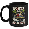 Christmas Funny Santa Boats And Ho Ho Hos Boat Captain Men Mug | siriusteestore