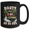 Christmas Funny Santa Boats And Ho Ho Hos Boat Captain Men Mug | siriusteestore