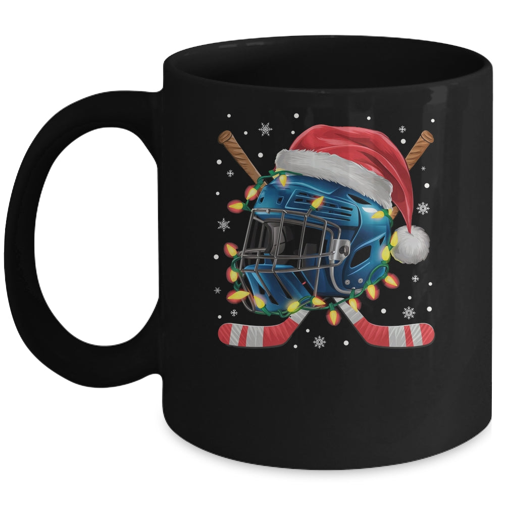 Christmas Ice Hockey Helmet Santa Xmas Men Boys Kids Teen Mug | siriusteestore