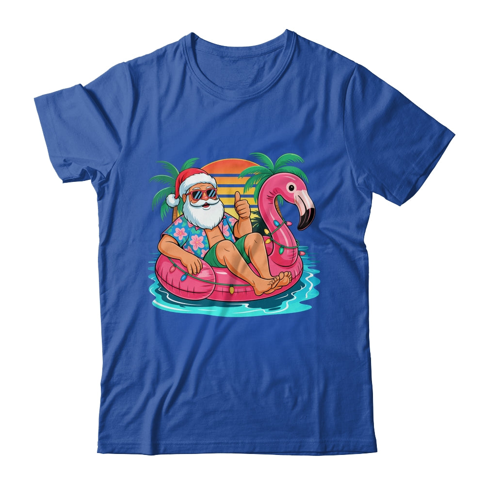 Christmas In July Boys Girls Kids Santa Flamingo Summer Xmas Shirt & Tank Top | siriusteestore