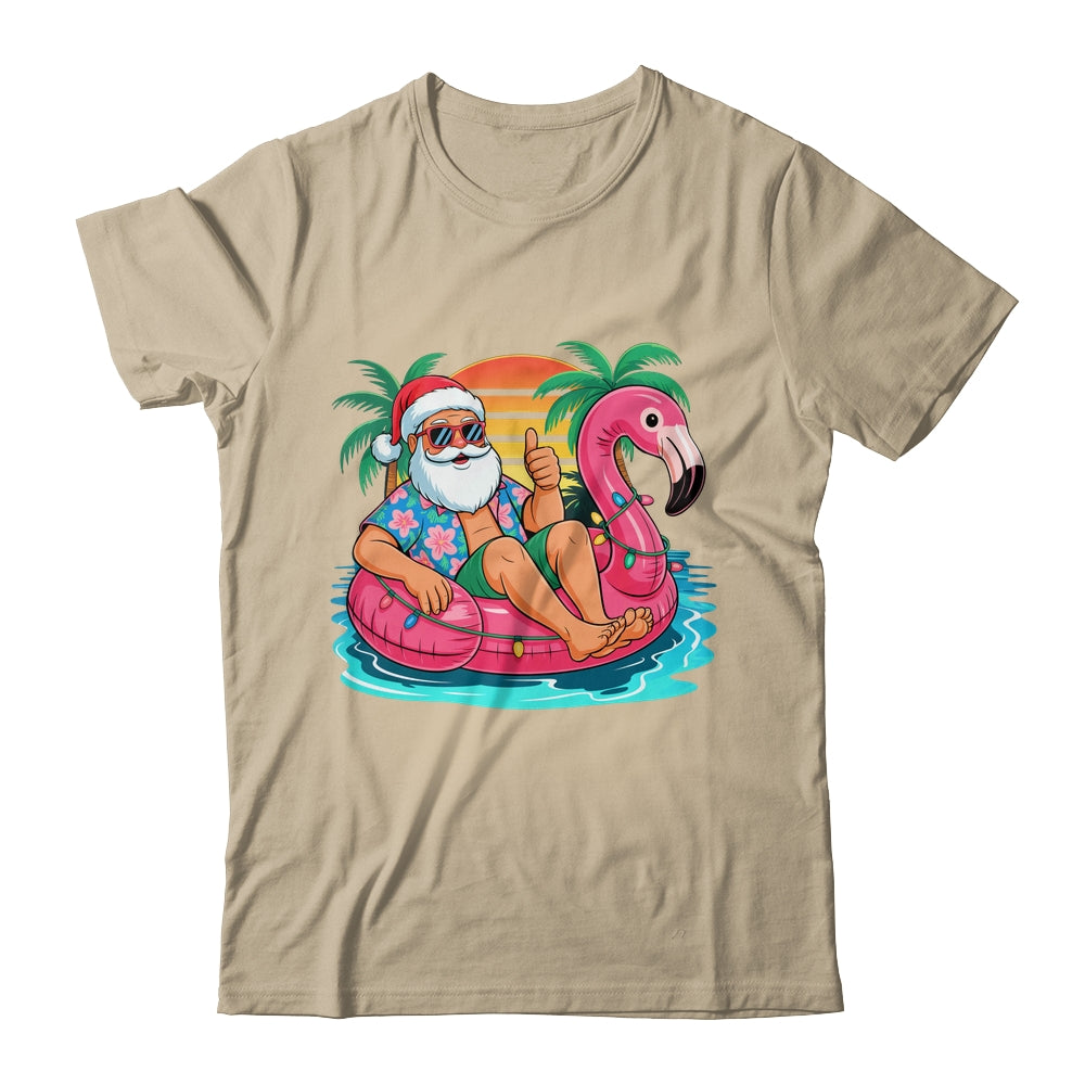 Christmas In July Boys Girls Kids Santa Flamingo Summer Xmas Shirt & Tank Top | siriusteestore